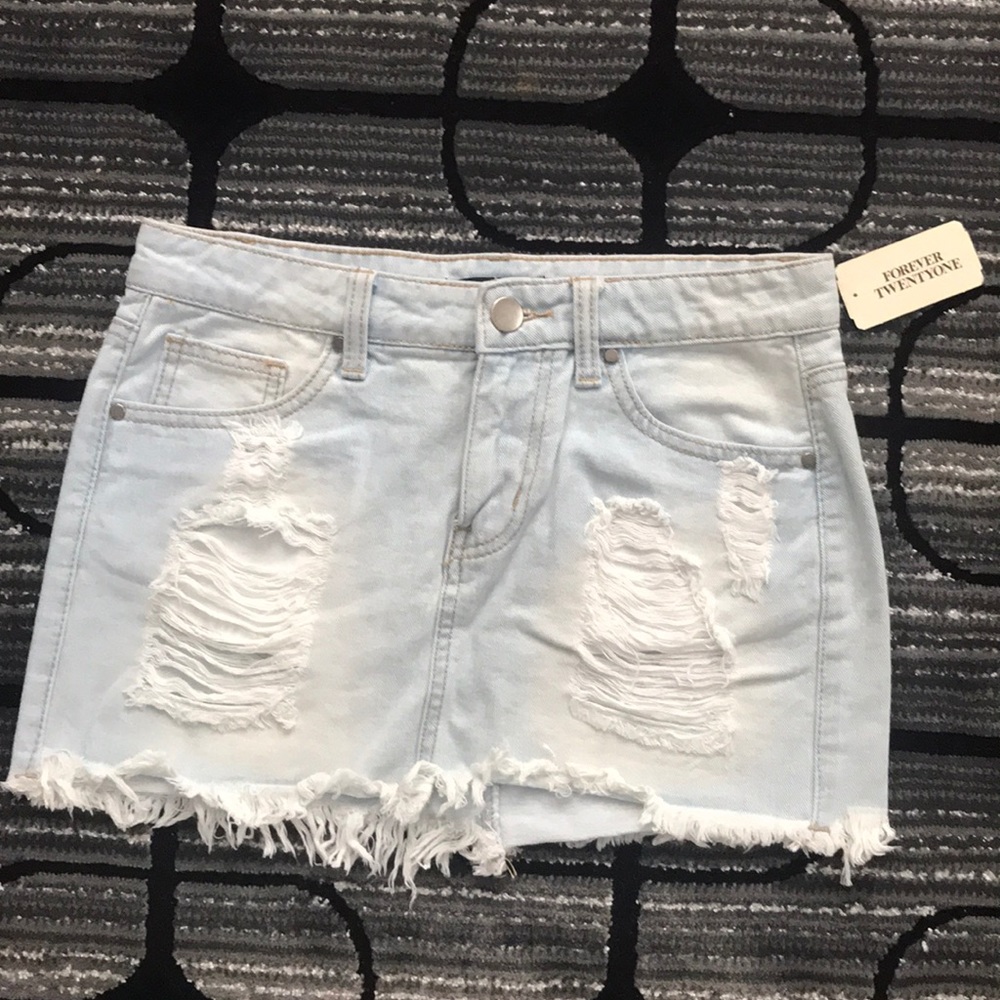 Denim mini skirt
